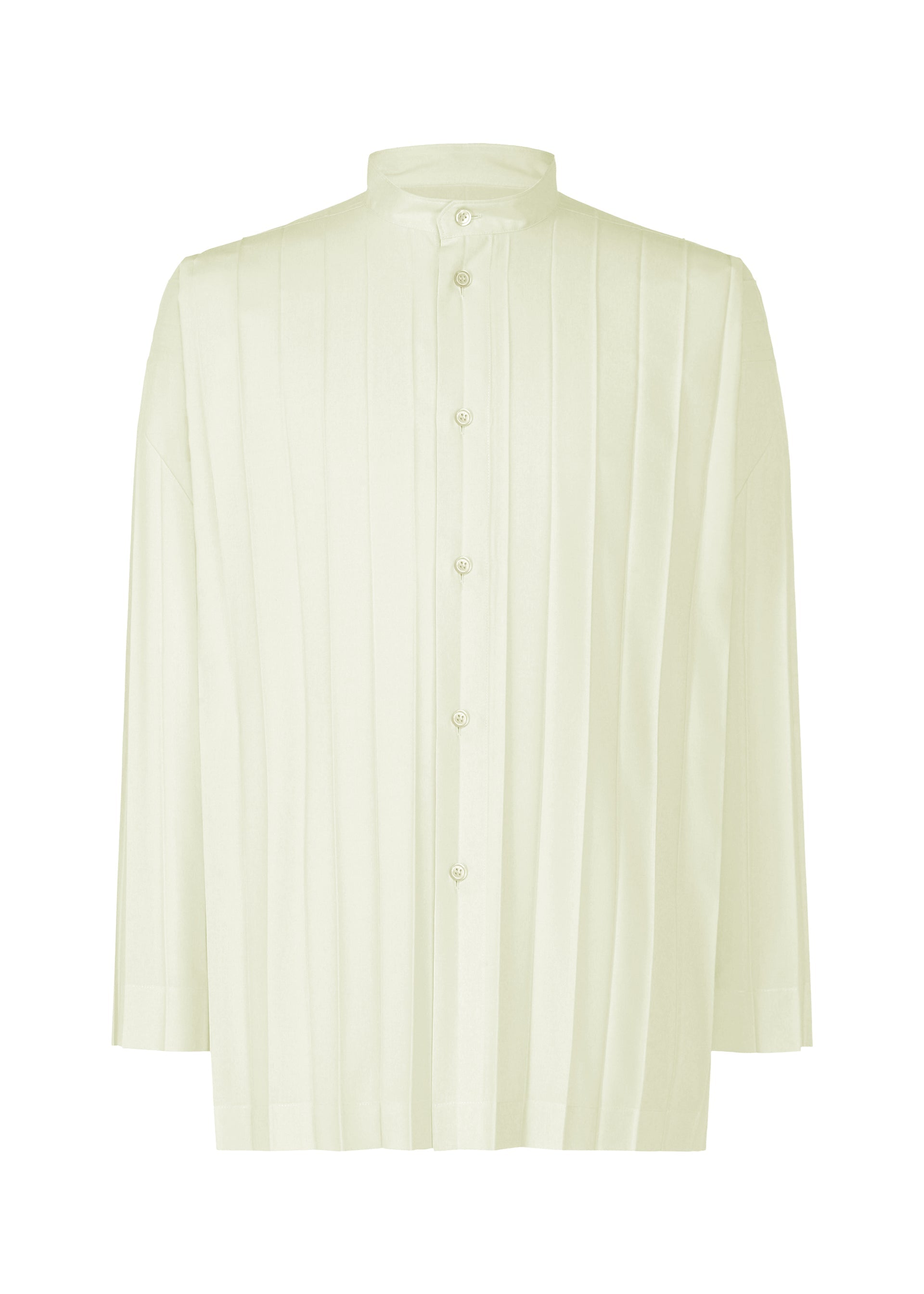 A product shot of the HOMME PLISSÉ ISSEY MIYAKE EDGE SHIRT shirt in white.