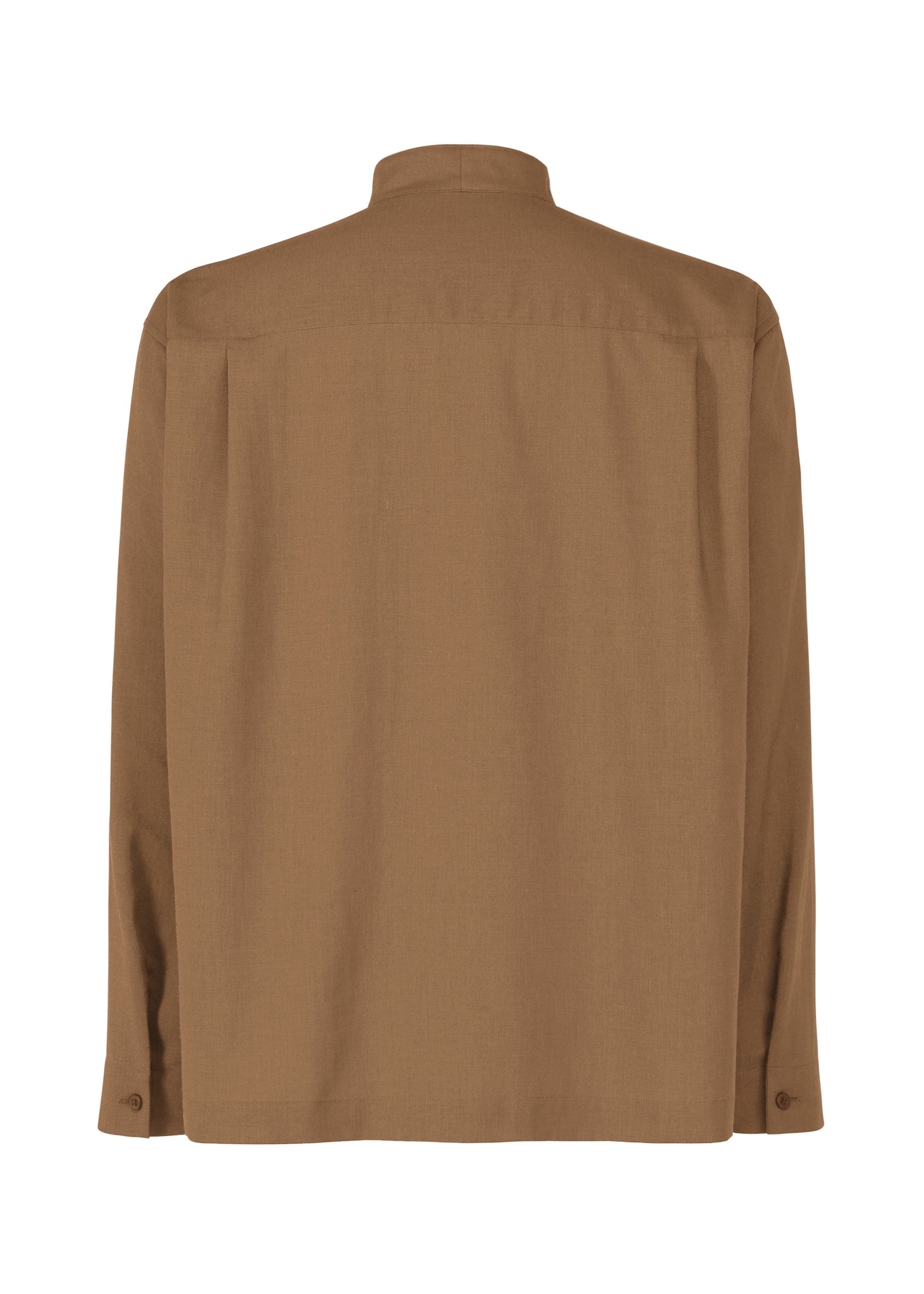 A detail shot of the HOMME PLISSÉ ISSEY MIYAKE PL RAMIE SHIRT shirt.