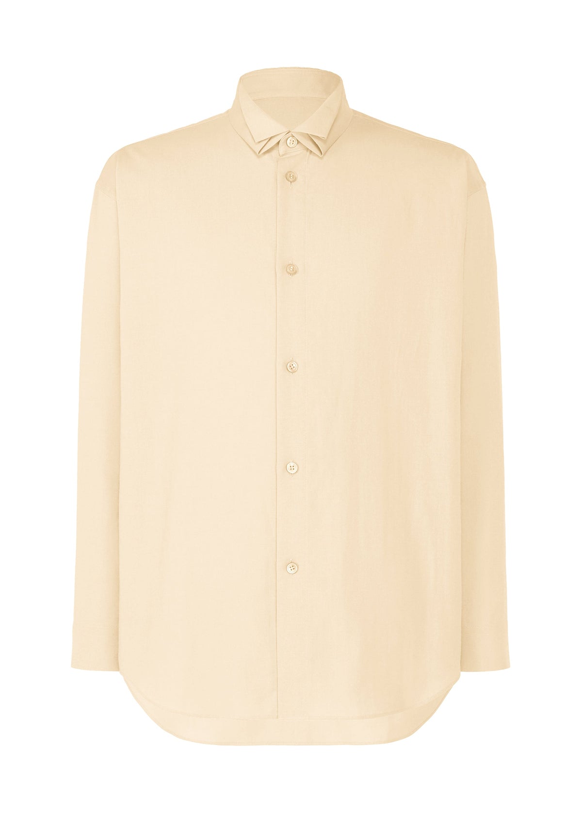 A product shot of the HOMME PLISSÉ ISSEY MIYAKE PL RAMIE SHIRT shirt in beige.