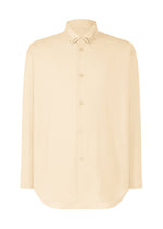 A product shot of the HOMME PLISSÉ ISSEY MIYAKE PL RAMIE SHIRT shirt in beige.