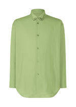 A product shot of the HOMME PLISSÉ ISSEY MIYAKE PL RAMIE SHIRT shirt in green.