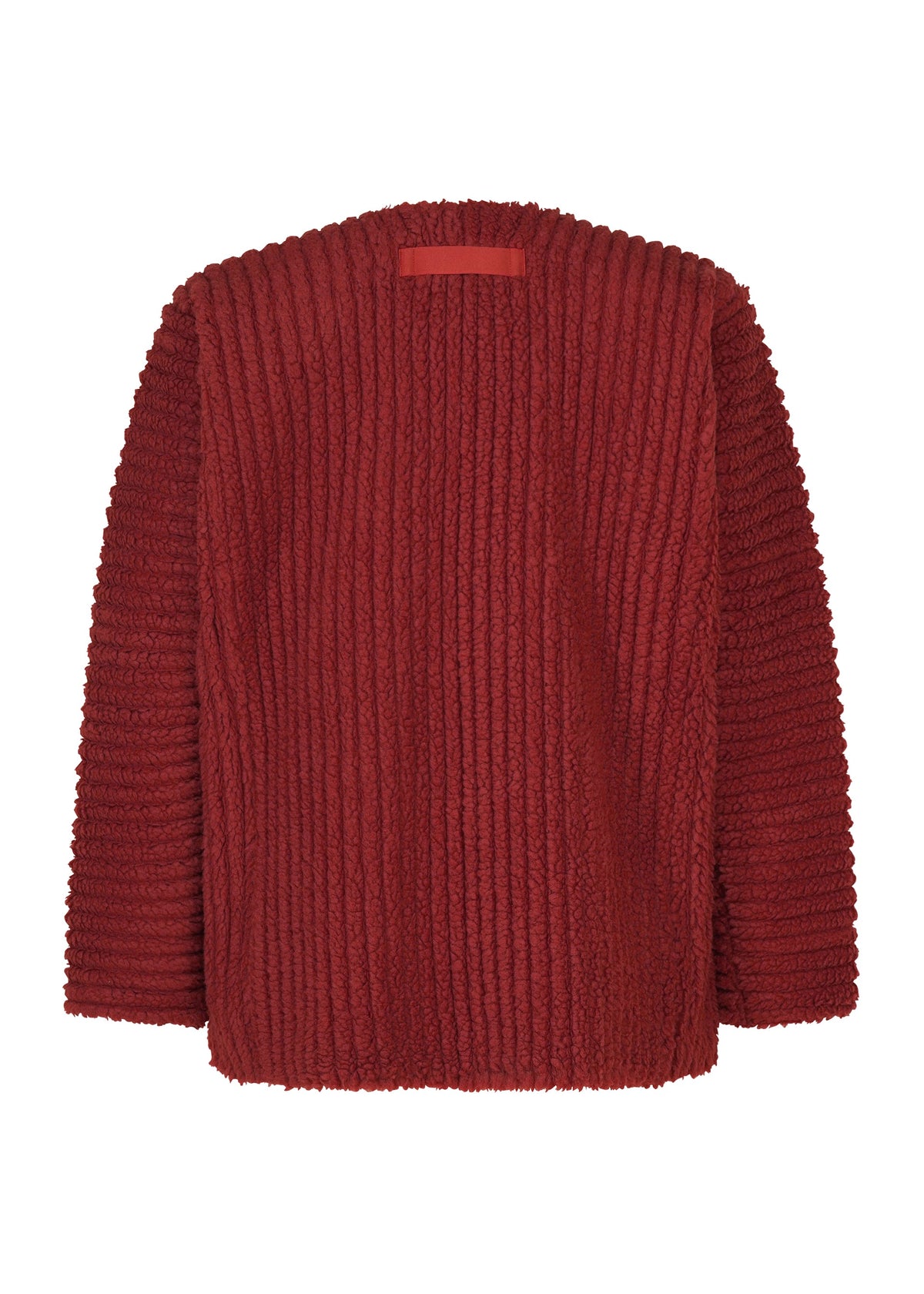 A detail shot of the HOMME PLISSÉ ISSEY MIYAKE FLEECE PLEATS blouson.