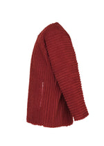 A detail shot of the HOMME PLISSÉ ISSEY MIYAKE FLEECE PLEATS blouson.