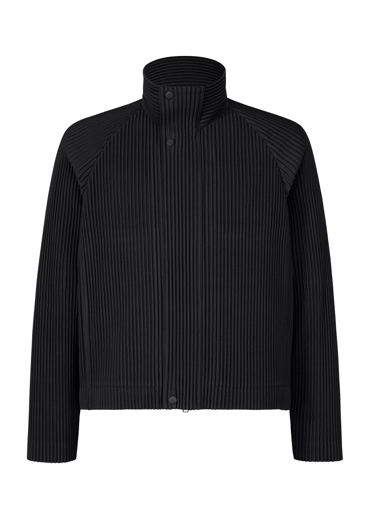 A product shot of the HOMME PLISSÉ ISSEY MIYAKE TAILORED PLEATS 1 blouson in black.