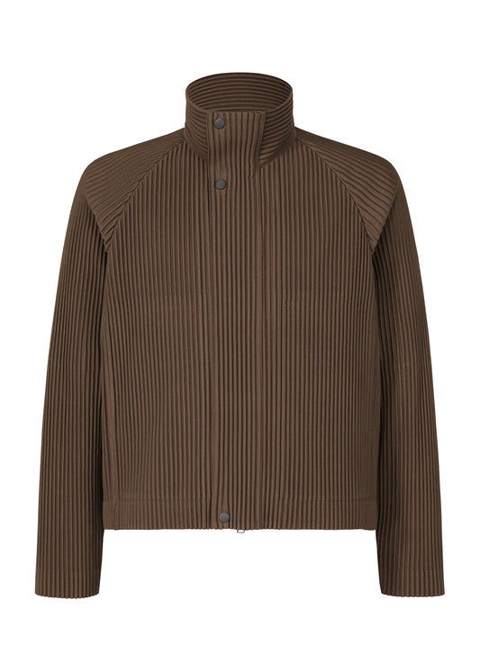 A product shot of the HOMME PLISSÉ ISSEY MIYAKE TAILORED PLEATS 1 blouson in shadow brown.