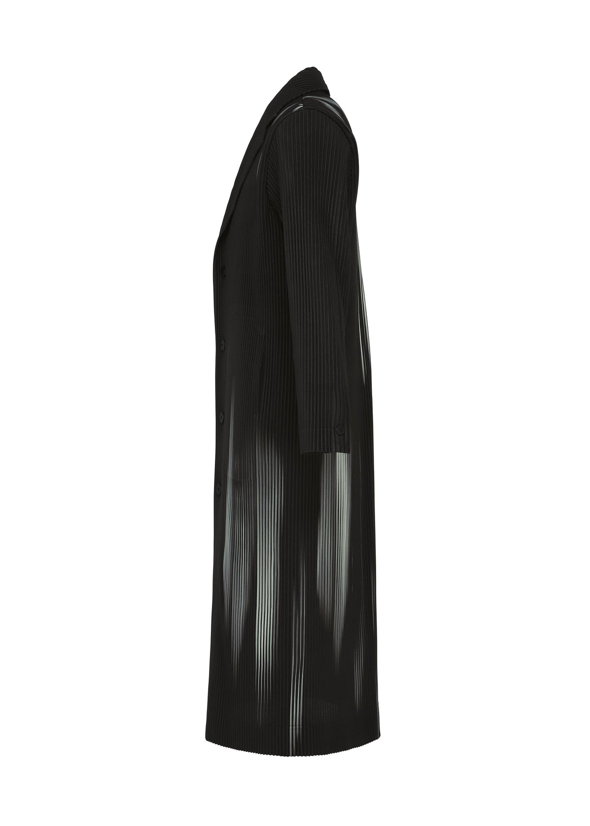 A detail shot of the HOMME PLISSÉ ISSEY MIYAKE IN THE SHADOW jacket.