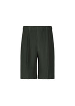 A product shot of the HOMME PLISSÉ ISSEY MIYAKE MONTHLY COLORS : AUGUST pants in inky gray.