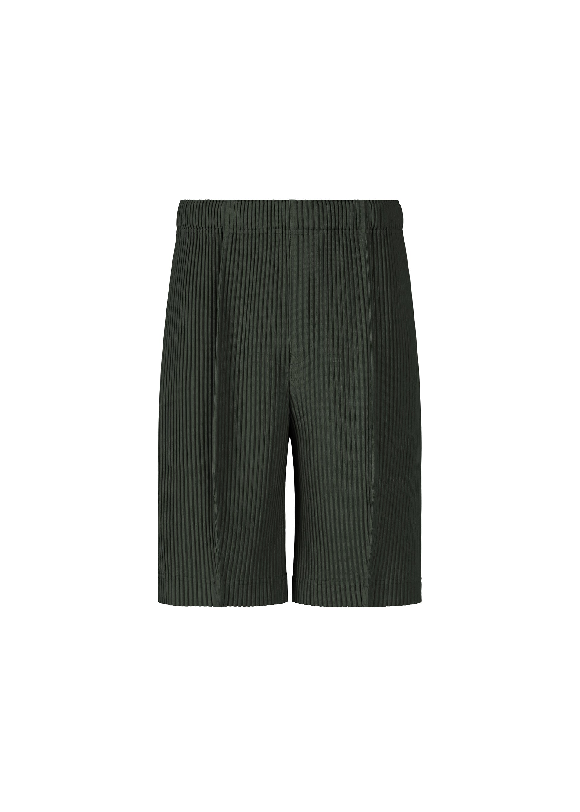 A product shot of the HOMME PLISSÉ ISSEY MIYAKE MONTHLY COLORS : AUGUST pants in inky gray.