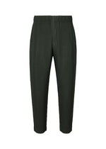 A product shot of the HOMME PLISSÉ ISSEY MIYAKE MONTHLY COLORS : AUGUST pants in inky gray.