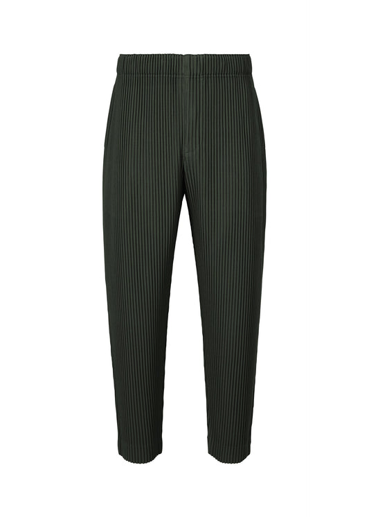 A product shot of the HOMME PLISSÉ ISSEY MIYAKE MONTHLY COLORS : AUGUST pants in inky gray.