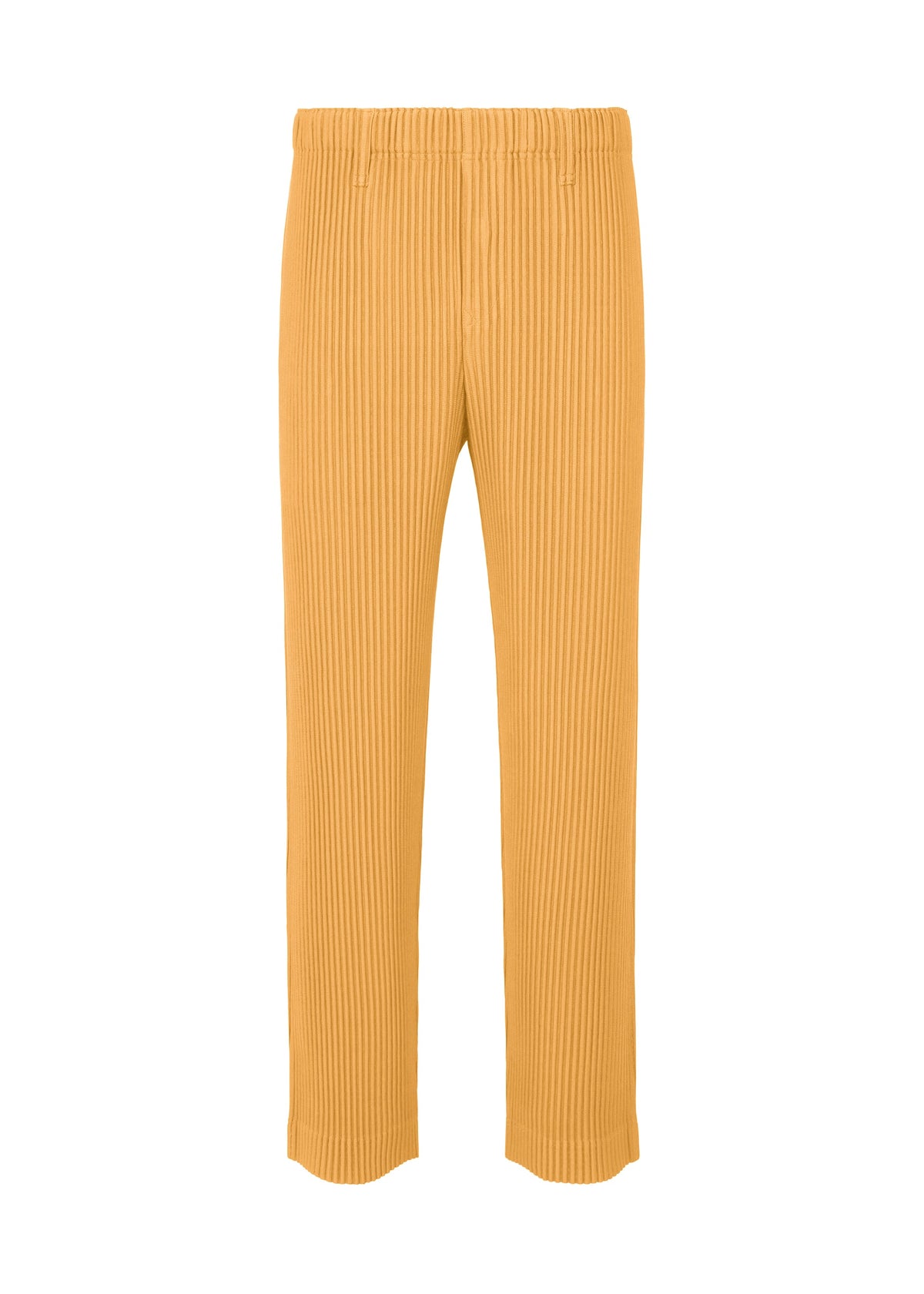 A product shot of the HOMME PLISSÉ ISSEY MIYAKE TAILORED PLEATS 1 pants in glow orange.