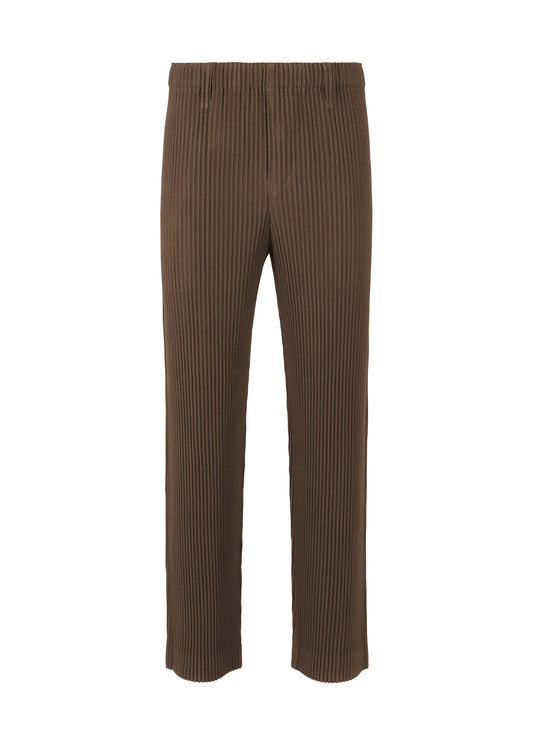 A product shot of the HOMME PLISSÉ ISSEY MIYAKE TAILORED PLEATS 1 pants in shadow brown.