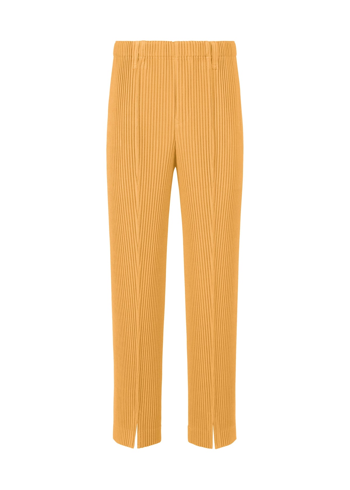 A product shot of the HOMME PLISSÉ ISSEY MIYAKE TAILORED PLEATS 1 pants in glow orange.
