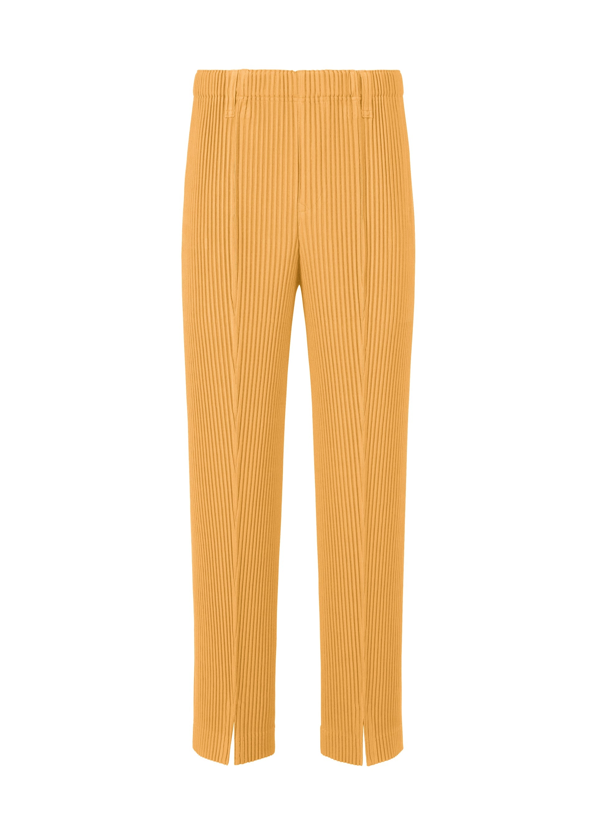 A product shot of the HOMME PLISSÉ ISSEY MIYAKE TAILORED PLEATS 1 pants in glow orange.