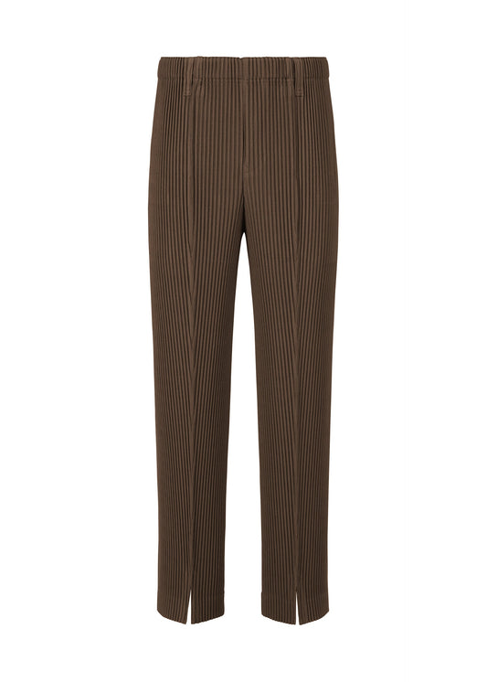A product shot of the HOMME PLISSÉ ISSEY MIYAKE TAILORED PLEATS 1 pants in shadow brown.