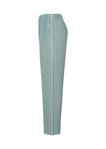 A detail shot of the HOMME PLISSÉ ISSEY MIYAKE EMBROIDERY STRIPES pants.
