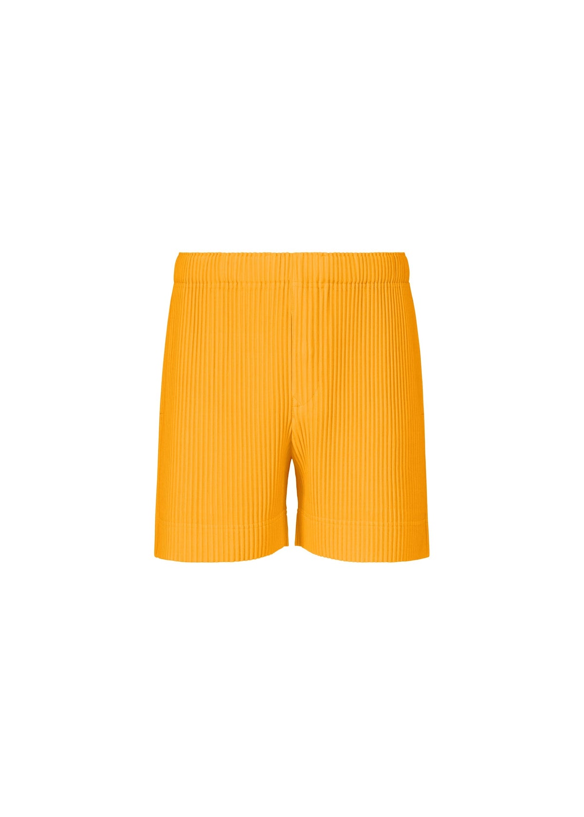 A product shot of the HOMME PLISSÉ ISSEY MIYAKE COLOR PLEATS 1 pants in ray yellow.