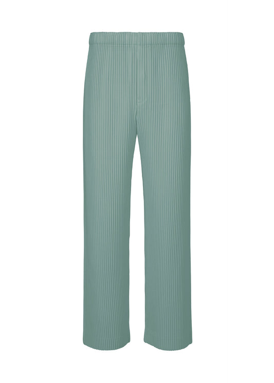 A product shot of the HOMME PLISSÉ ISSEY MIYAKE COLOR PLEATS 2 trousers in gloom blue.