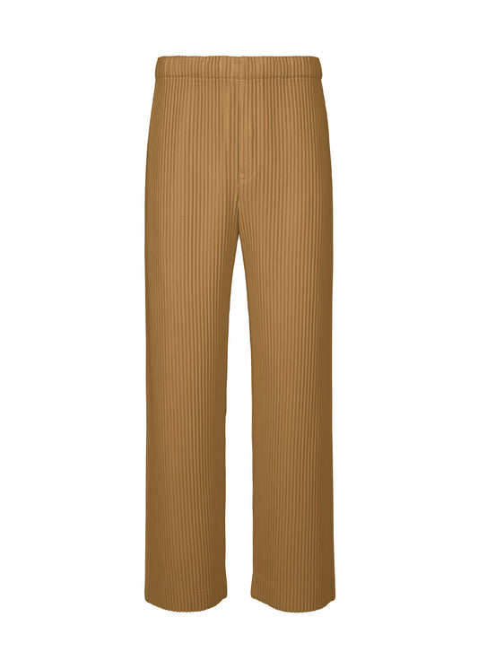 A product shot of the HOMME PLISSÉ ISSEY MIYAKE COLOR PLEATS 2 trousers in shade brown.