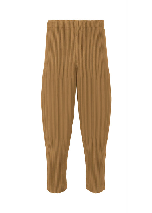 A product shot of the HOMME PLISSÉ ISSEY MIYAKE COLOR PLEATS 2 trousers in shade brown.