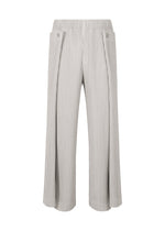 A product shot of the HOMME PLISSÉ ISSEY MIYAKE MOTION BLUR trousers in ray gray.