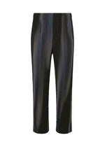 A product shot of the HOMME PLISSÉ ISSEY MIYAKE BLEND OF LIGHTS trousers in blue.