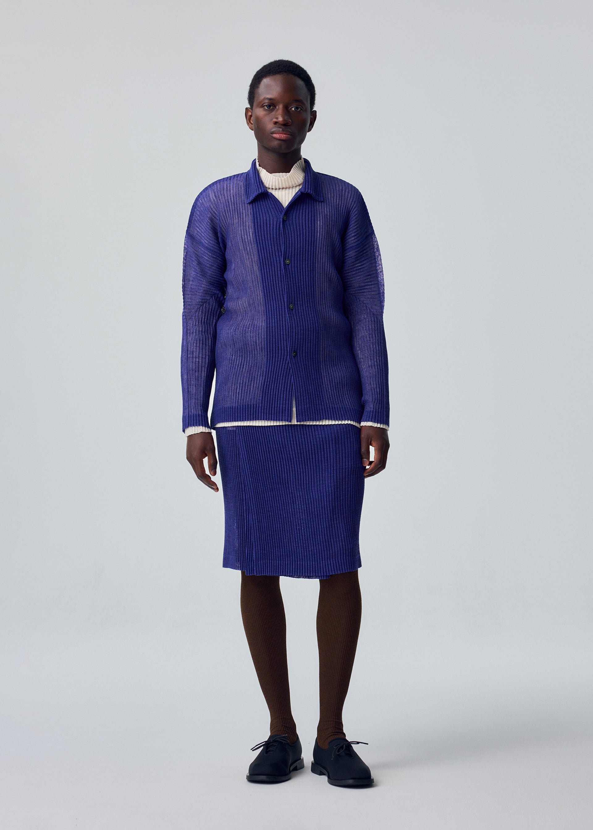 RUSTIC MESH Shirt Blue – ISSEY MIYAKE EU