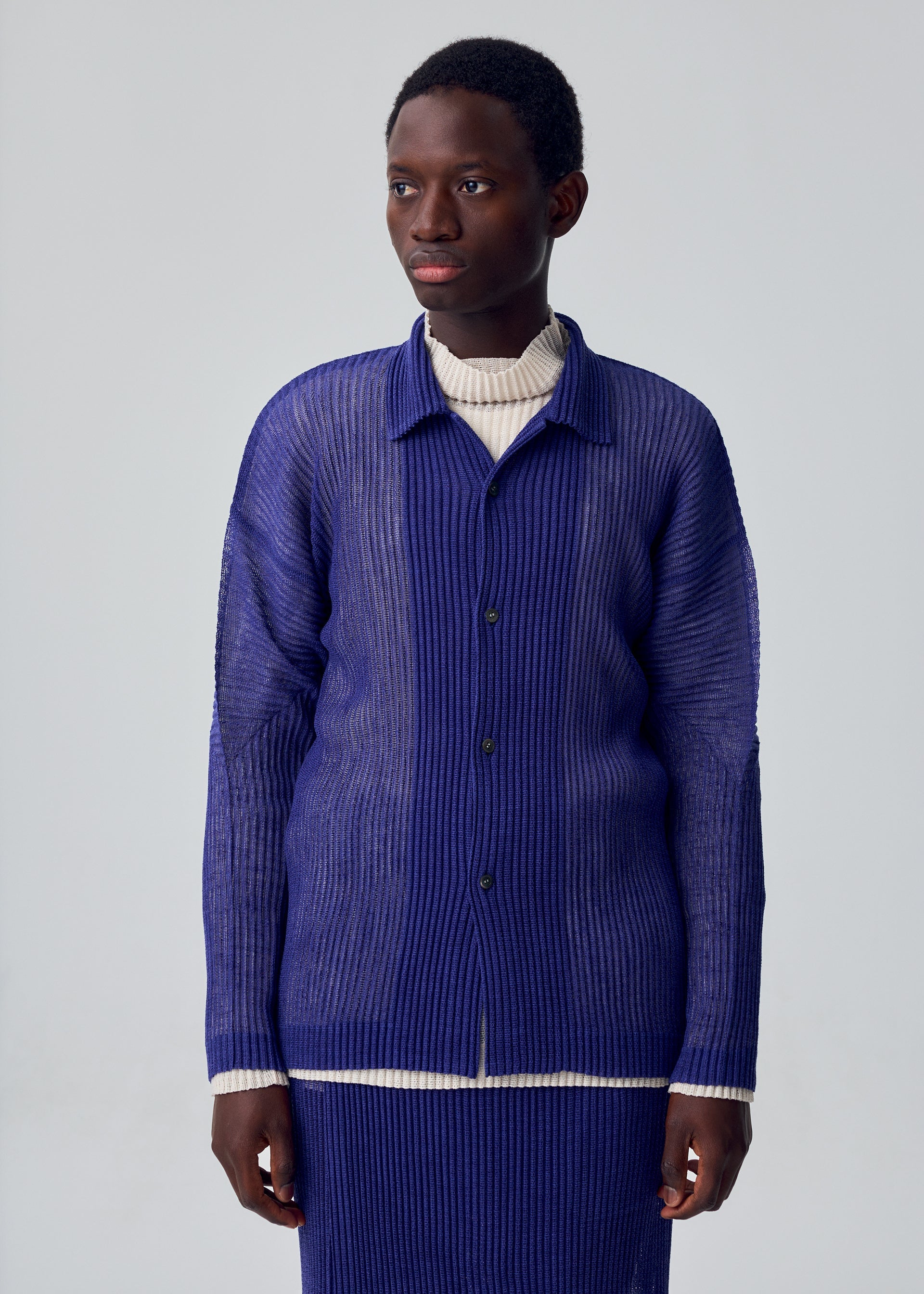 RUSTIC MESH Shirt Blue – ISSEY MIYAKE EU