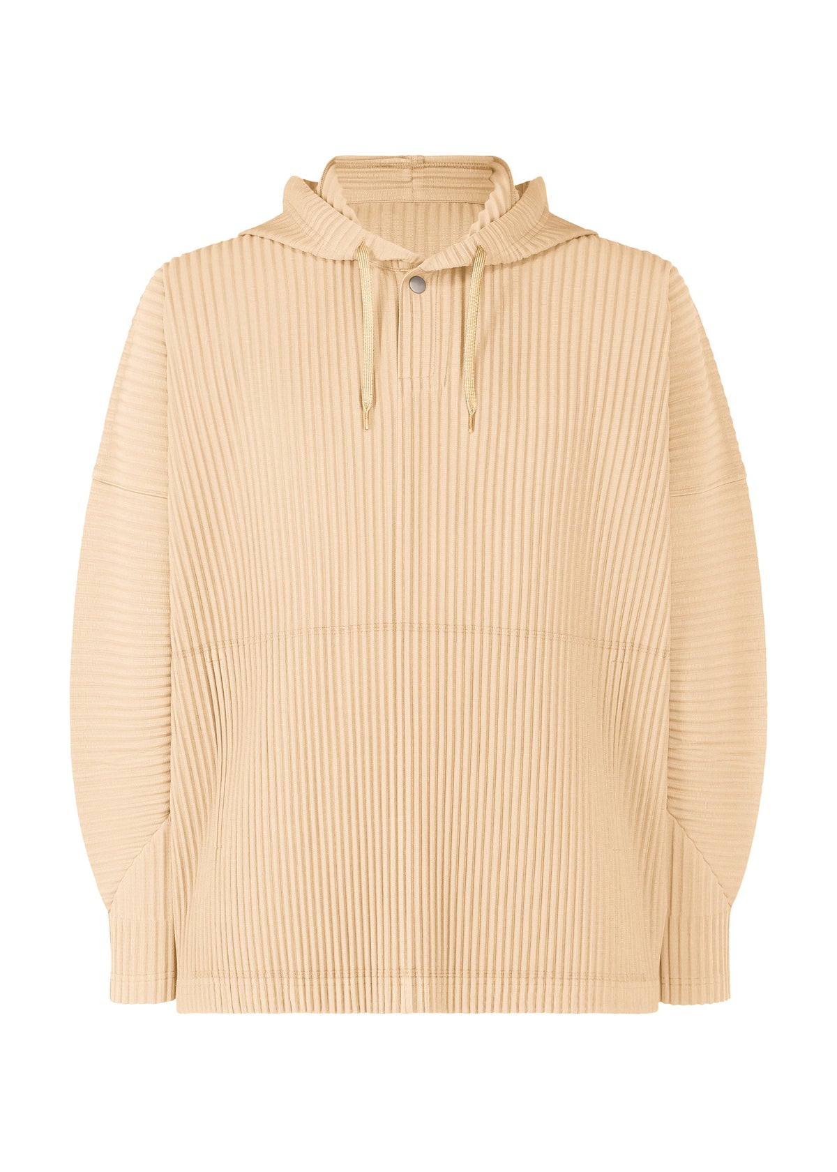 A product shot of the HOMME PLISSÉ ISSEY MIYAKE MONTHLY COLORS : OCTOBER shirt in glow cream.
