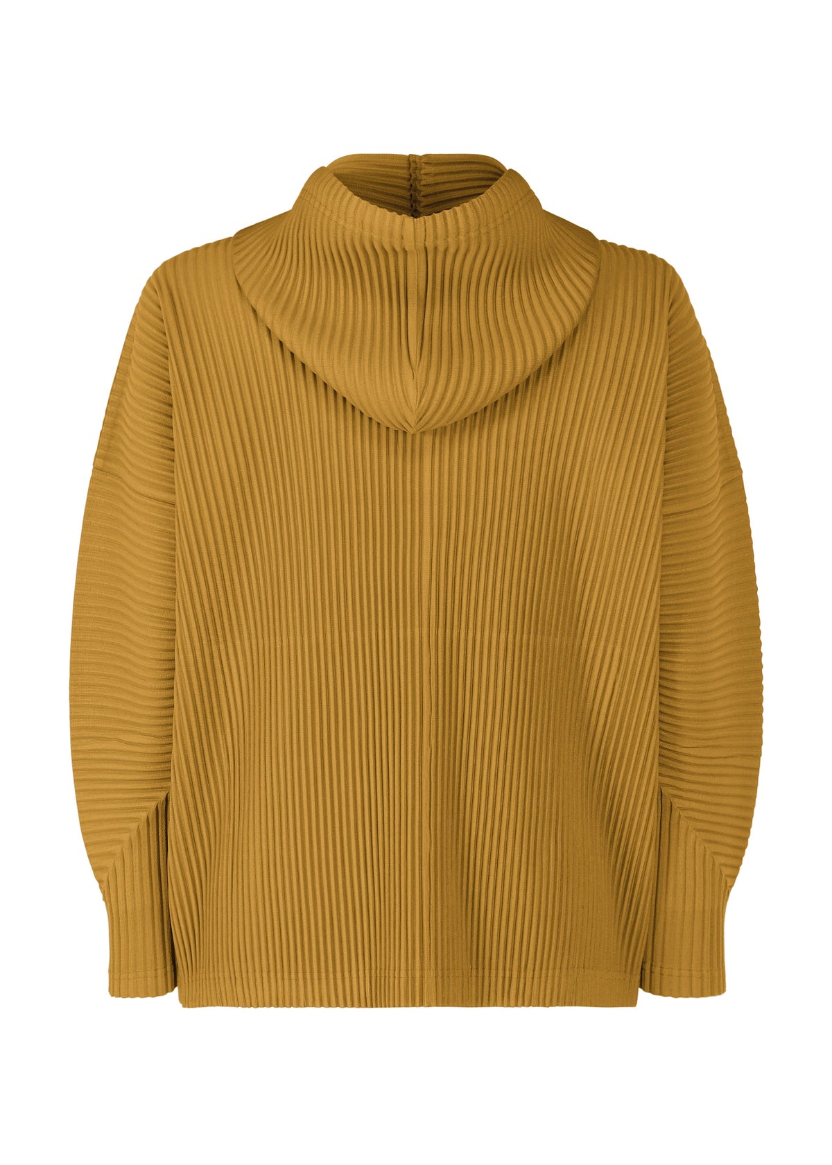 A detail shot of the HOMME PLISSÉ ISSEY MIYAKE MONTHLY COLORS : OCTOBER shirt.