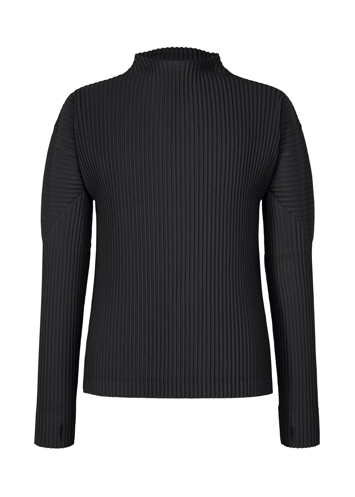 A product shot of the HOMME PLISSÉ ISSEY MIYAKE MONTHLY COLORS : OCTOBER shirt in black.