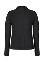 A product shot of the HOMME PLISSÉ ISSEY MIYAKE MONTHLY COLORS : OCTOBER shirt in black.