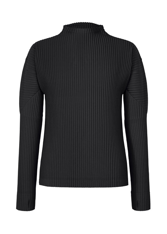 A product shot of the HOMME PLISSÉ ISSEY MIYAKE MONTHLY COLORS : OCTOBER shirt in black.