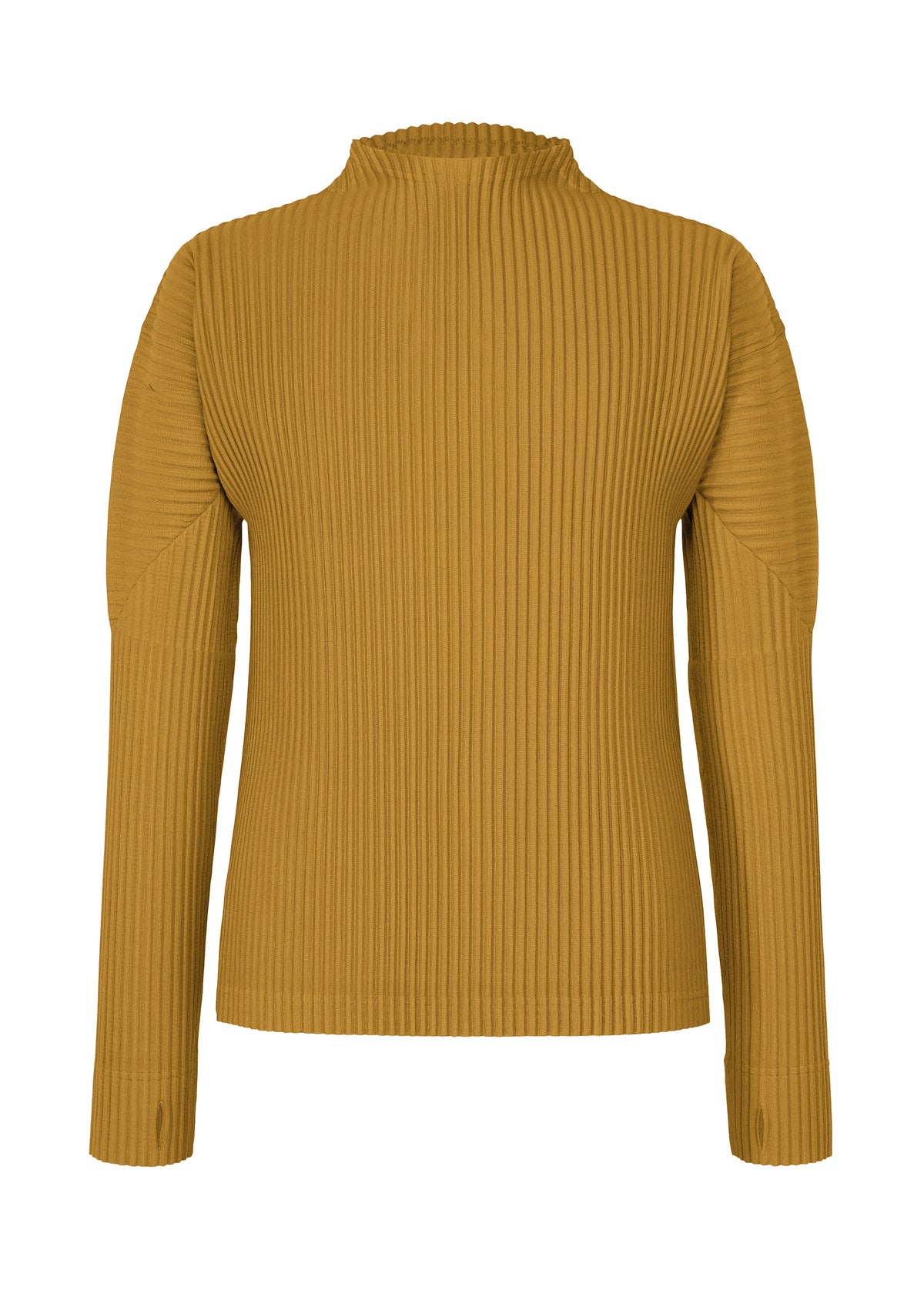 A product shot of the HOMME PLISSÉ ISSEY MIYAKE MONTHLY COLORS : OCTOBER shirt in shade dandelion.