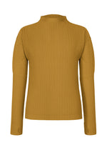 A product shot of the HOMME PLISSÉ ISSEY MIYAKE MONTHLY COLORS : OCTOBER shirt in shade dandelion.