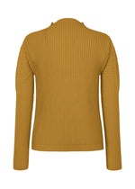 A detail shot of the HOMME PLISSÉ ISSEY MIYAKE MONTHLY COLORS : OCTOBER shirt.