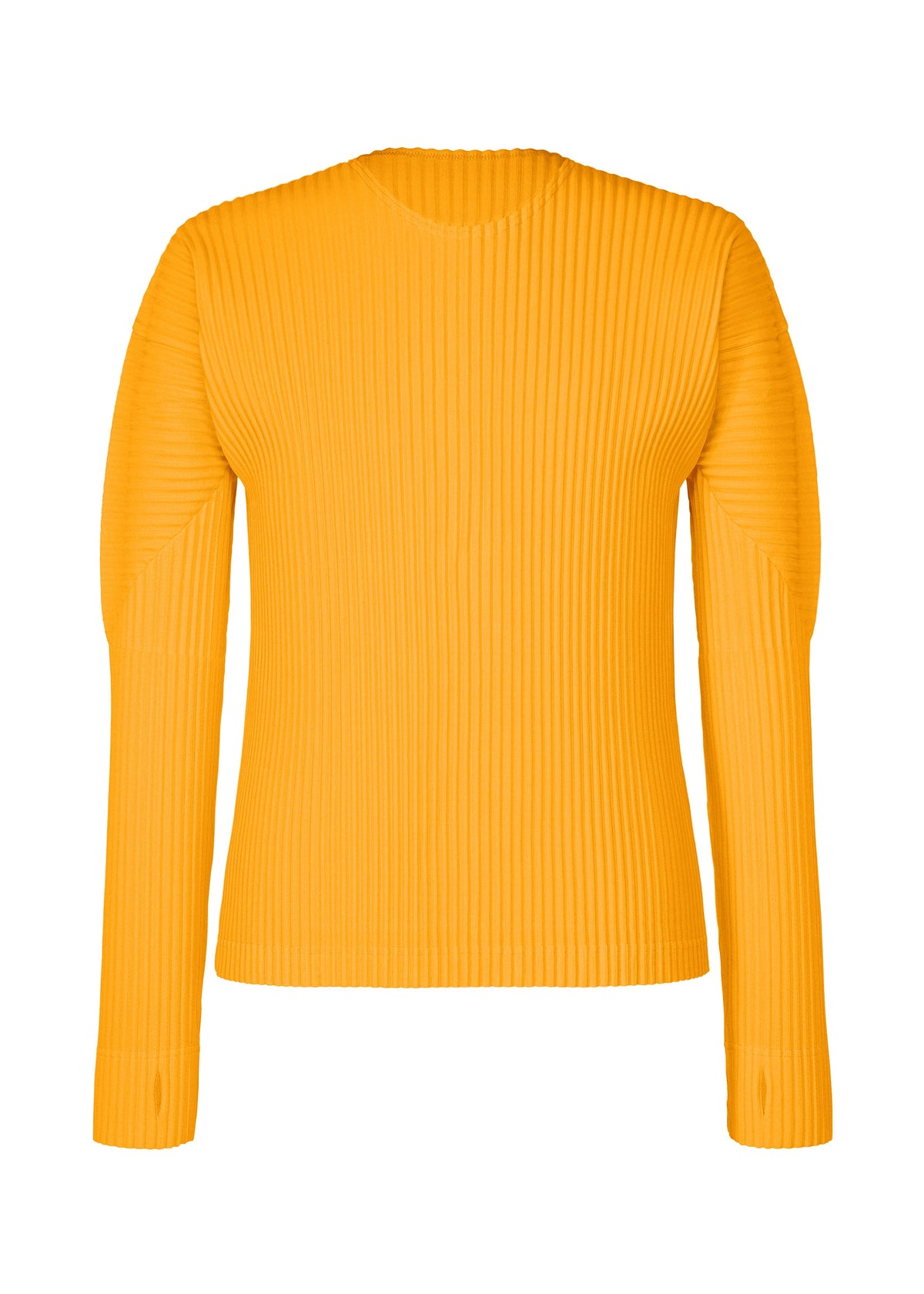 A product shot of the HOMME PLISSÉ ISSEY MIYAKE COLOR PLEATS 1 shirt in ray yellow.