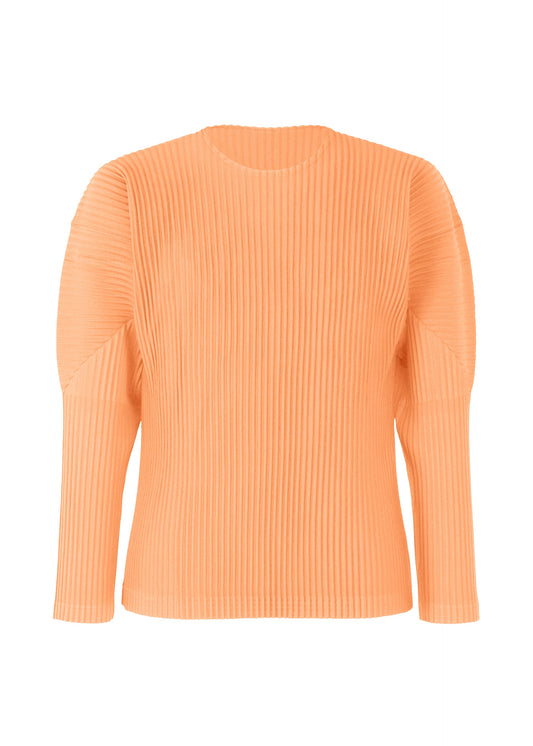 A product shot of the HOMME PLISSÉ ISSEY MIYAKE COLOR PLEATS 2 t-shirt in glow pink.