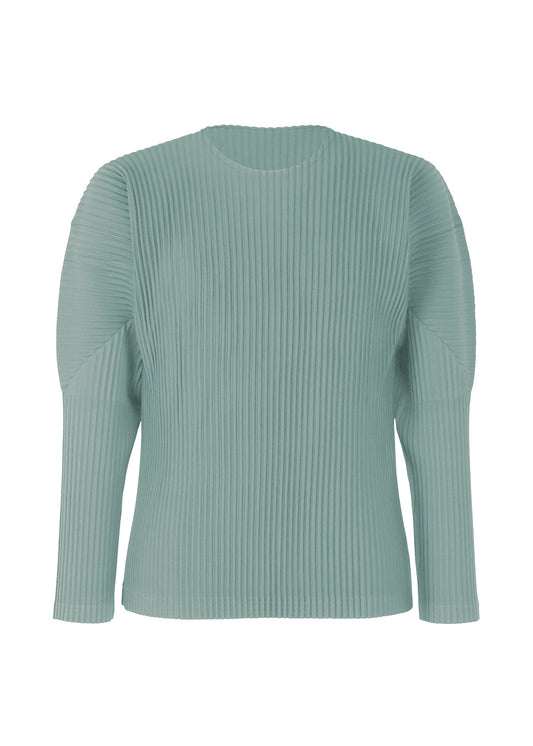 A product shot of the HOMME PLISSÉ ISSEY MIYAKE COLOR PLEATS 2 t-shirt in gloom blue.