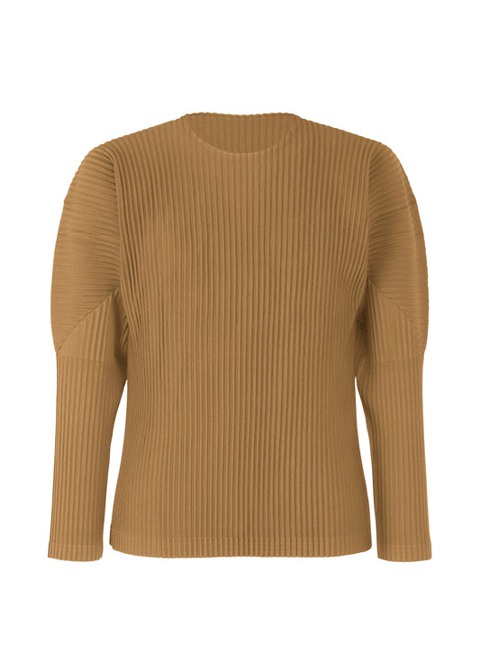 A product shot of the HOMME PLISSÉ ISSEY MIYAKE COLOR PLEATS 2 t-shirt in shade brown.