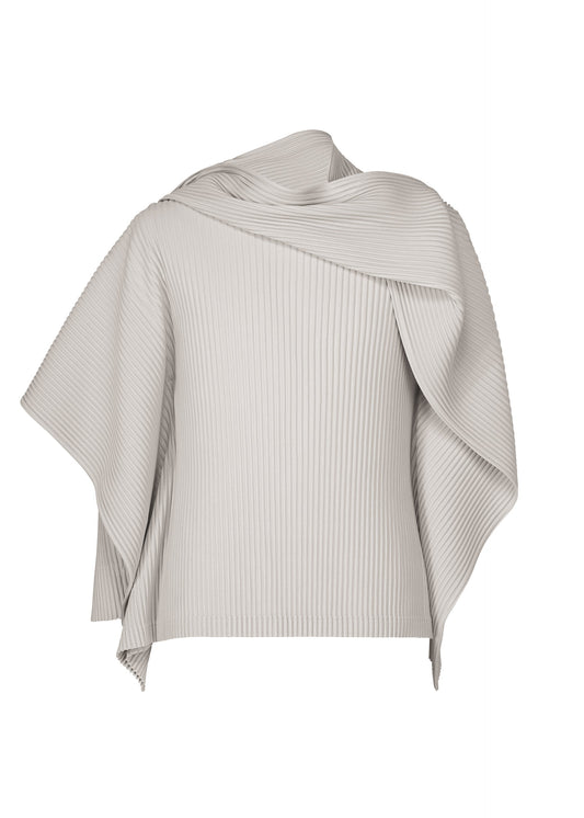 A product shot of the HOMME PLISSÉ ISSEY MIYAKE MOTION BLUR t-shirt in ray gray.