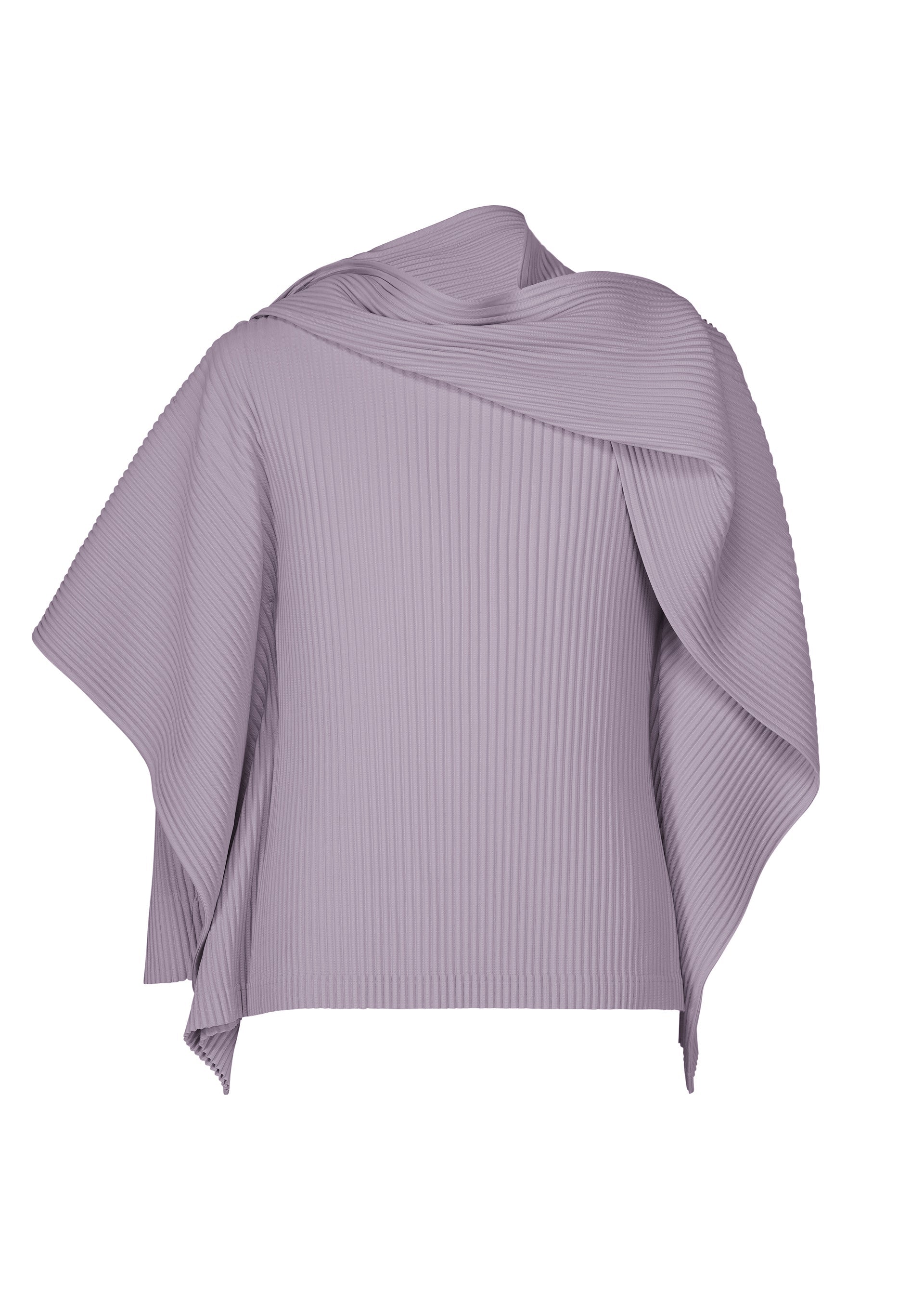 A product shot of the HOMME PLISSÉ ISSEY MIYAKE MOTION BLUR t-shirt in gloom purple.