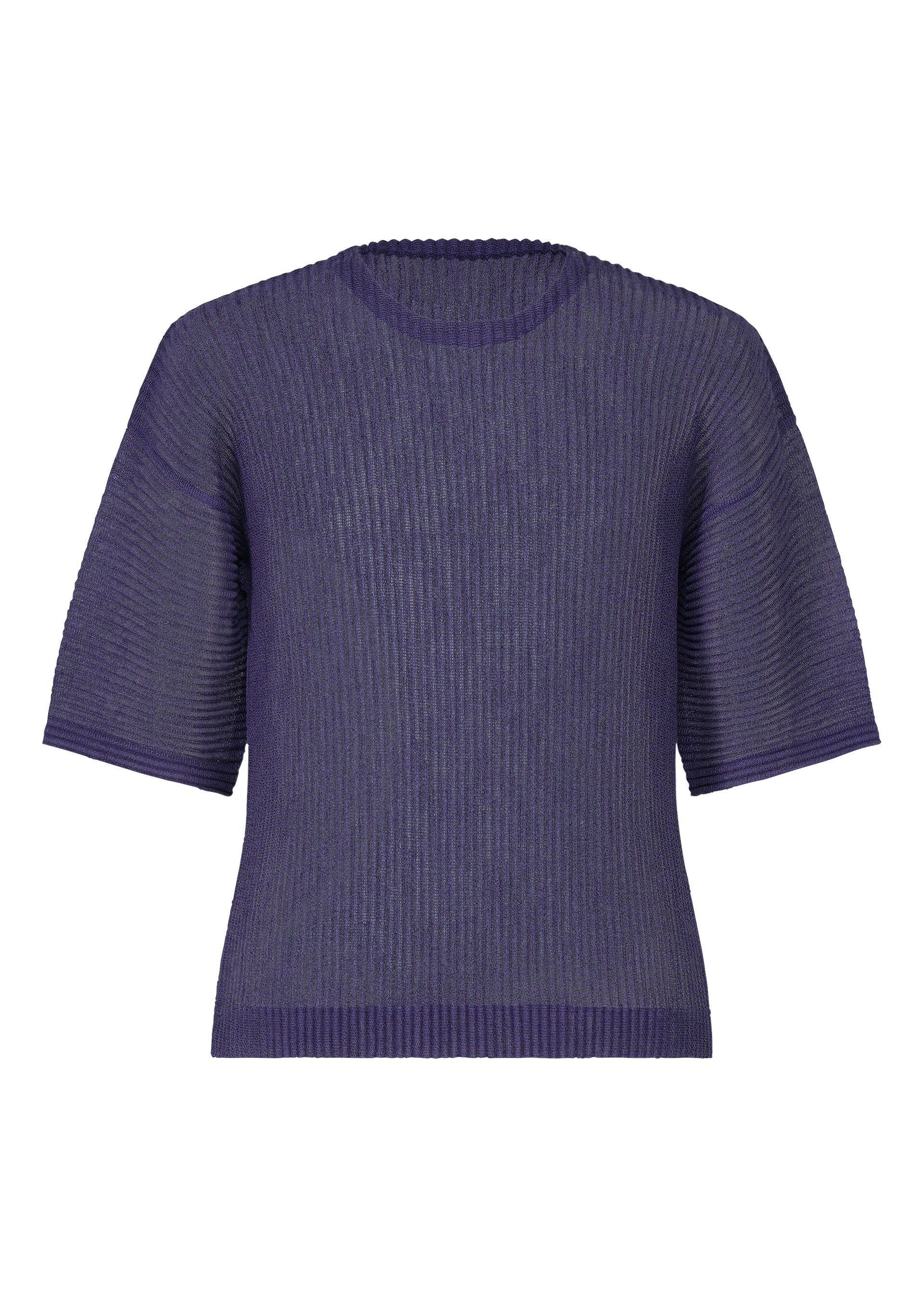 A product shot of the HOMME PLISSÉ ISSEY MIYAKE RUSTIC MESH t-shirt in blue.