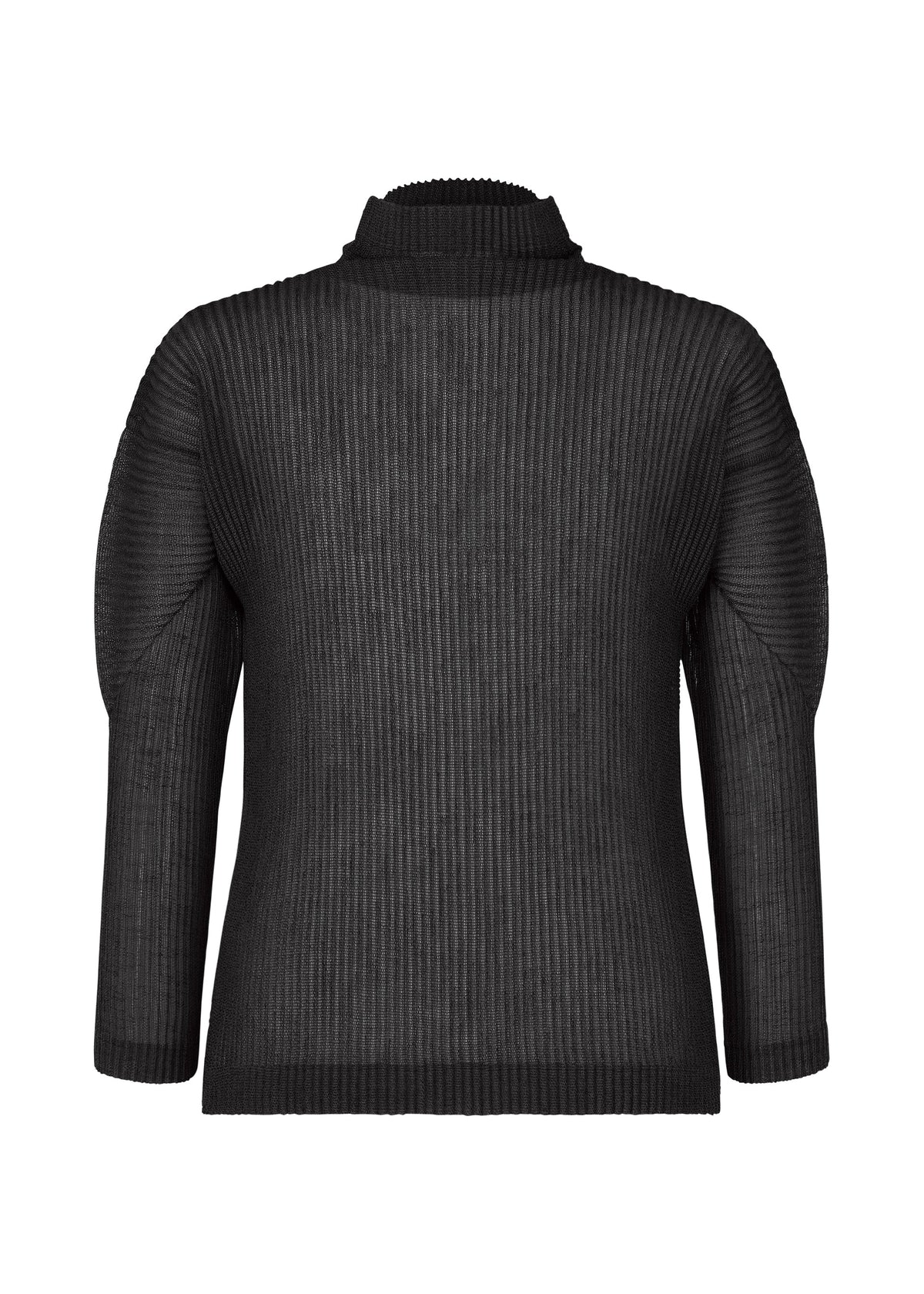 A product shot of the HOMME PLISSÉ ISSEY MIYAKE RUSTIC MESH t-shirt in black.