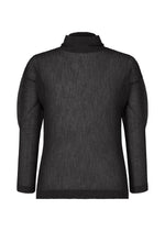 A product shot of the HOMME PLISSÉ ISSEY MIYAKE RUSTIC MESH t-shirt in black.
