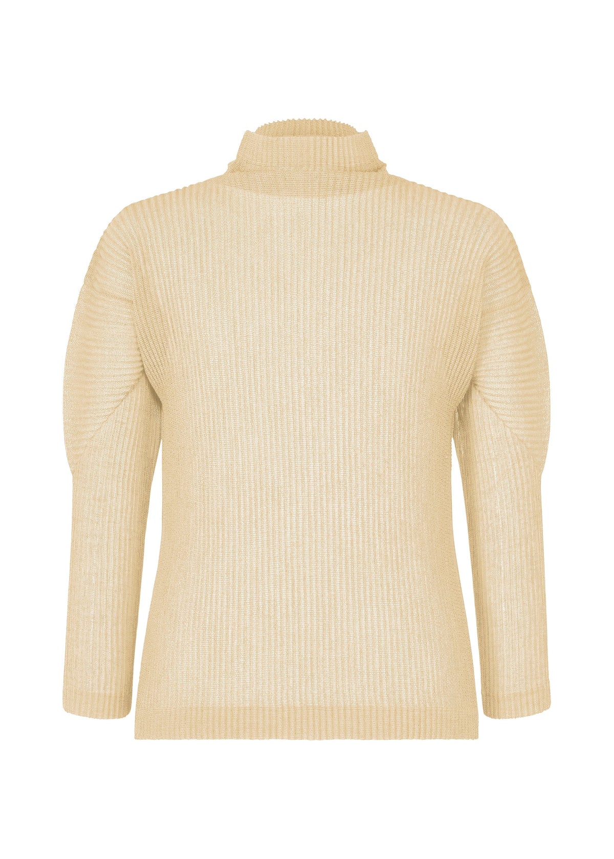 A product shot of the HOMME PLISSÉ ISSEY MIYAKE RUSTIC MESH t-shirt in ivory.