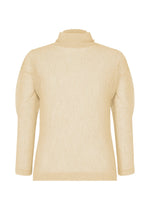 A product shot of the HOMME PLISSÉ ISSEY MIYAKE RUSTIC MESH t-shirt in ivory.