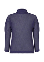 A product shot of the HOMME PLISSÉ ISSEY MIYAKE RUSTIC MESH t-shirt in blue.