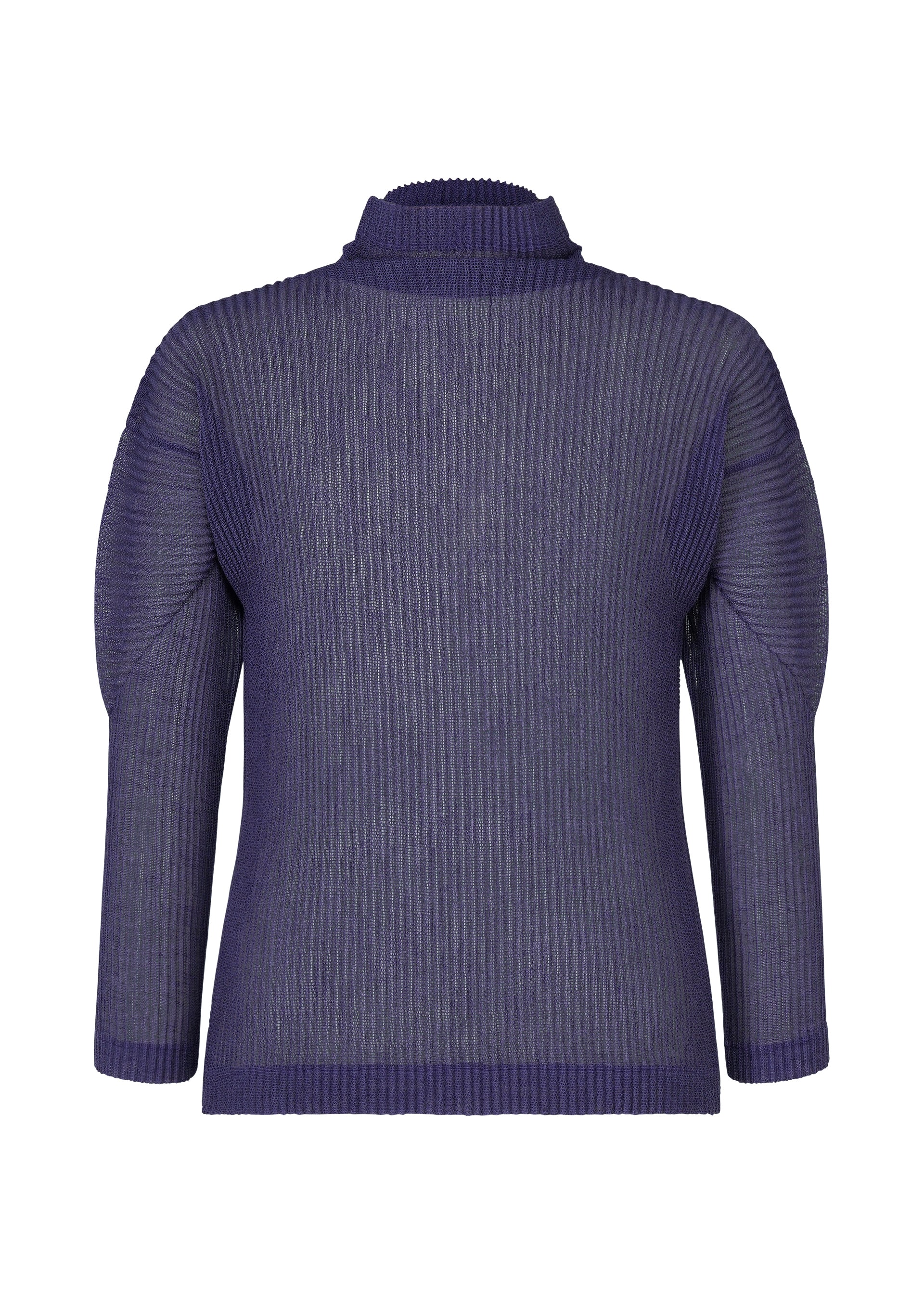 A product shot of the HOMME PLISSÉ ISSEY MIYAKE RUSTIC MESH t-shirt in blue.