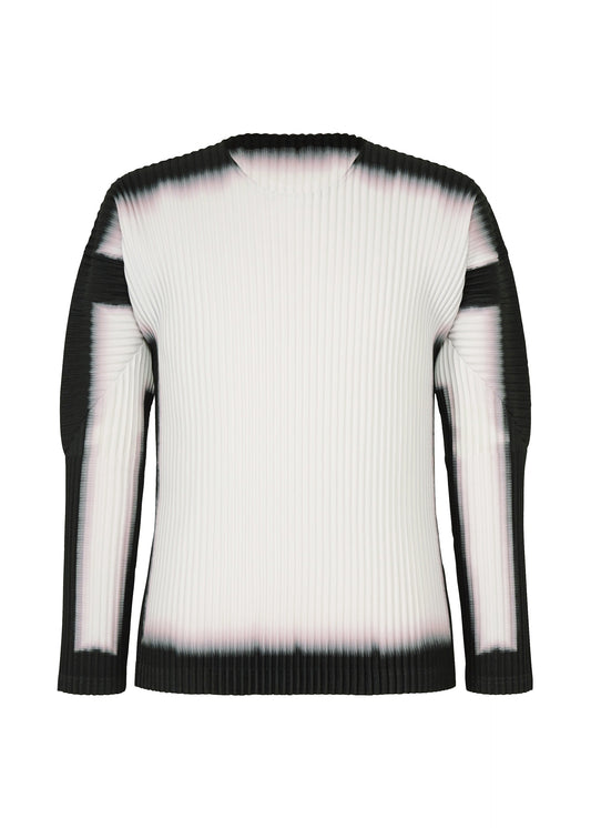 A product shot of the HOMME PLISSÉ ISSEY MIYAKE FRAMEWORK : CHUSEN shirt in white.